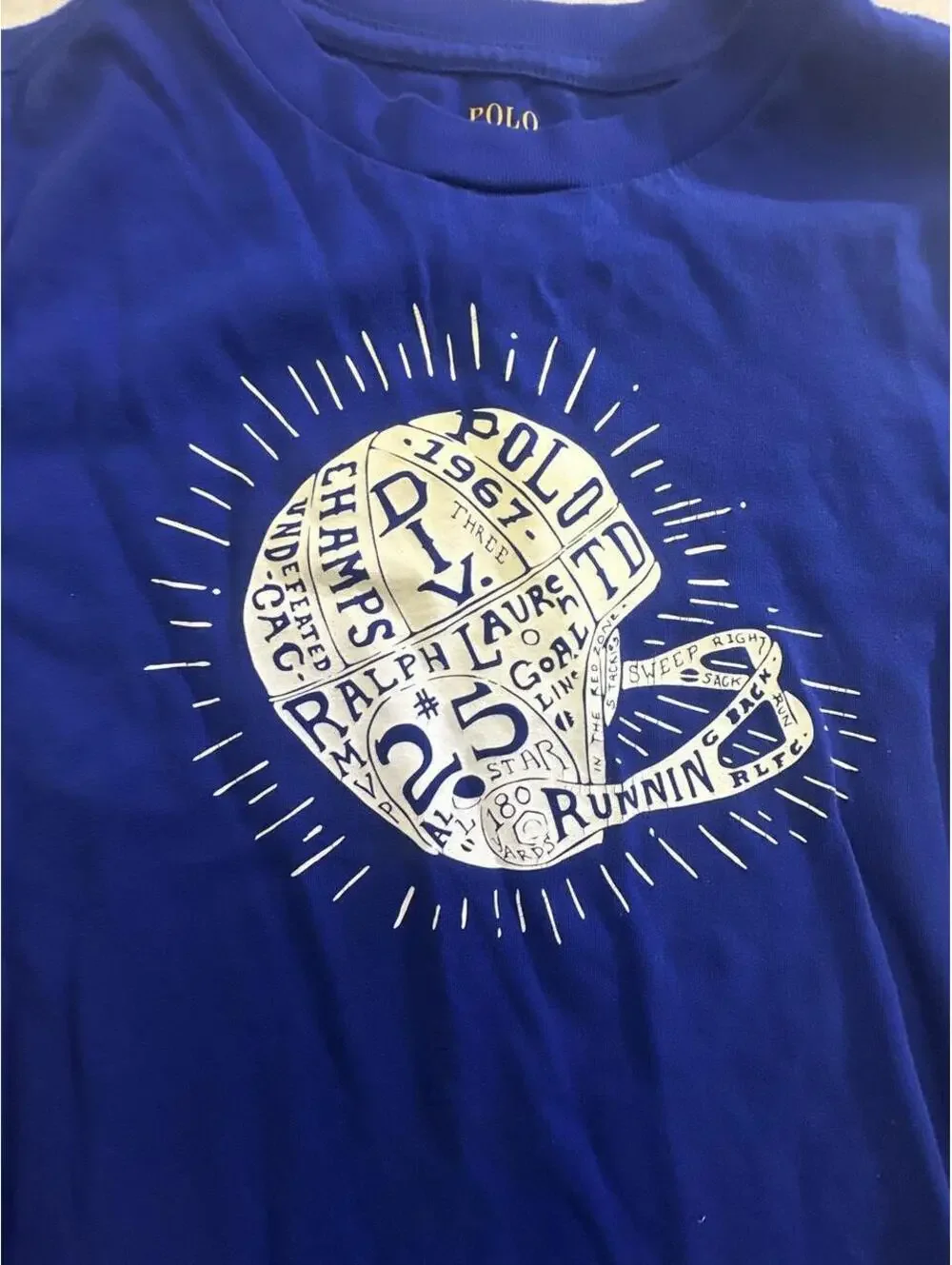 Polo Ralph Lauren Kid's Blue and Navy Tshirt